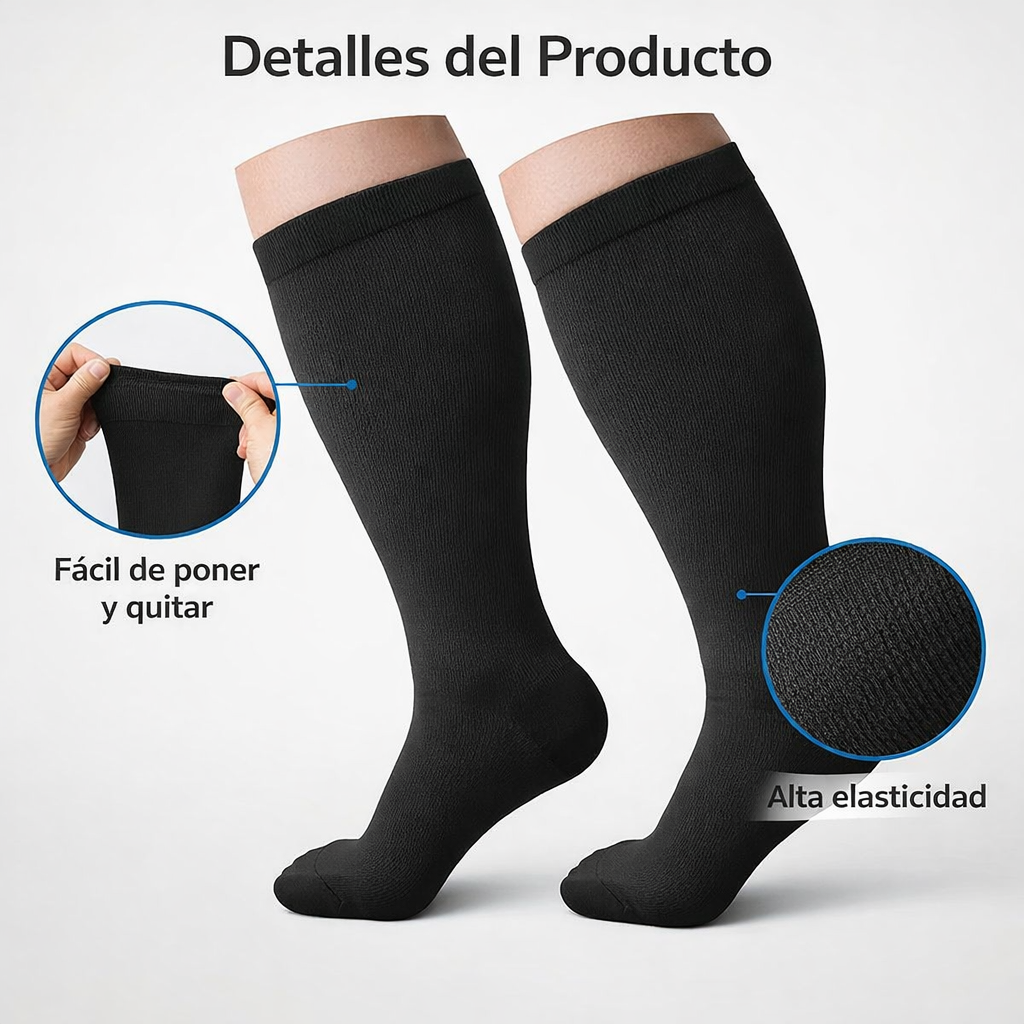 Flexi Compresión Plus – Máximo confort para pantorrillas grandes (hasta 7XL)