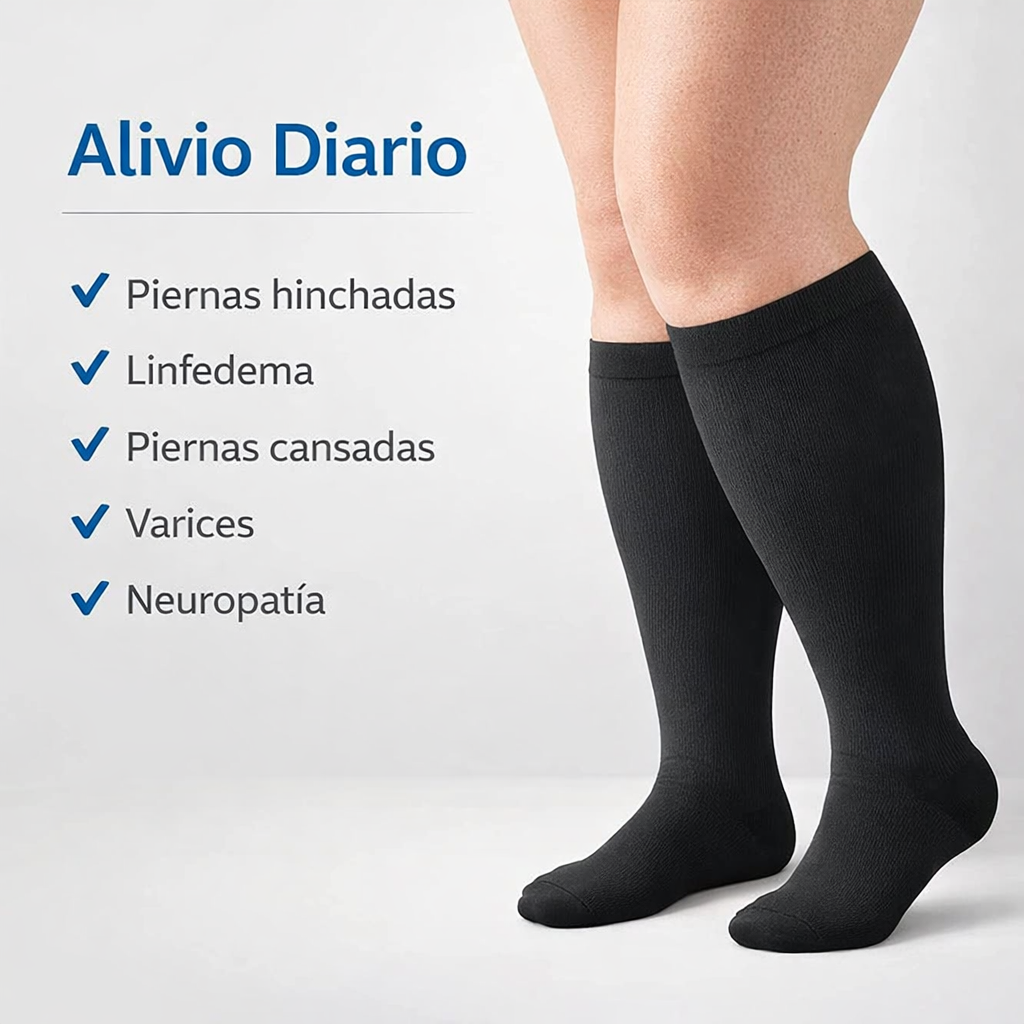 Flexi Compresión Plus – Máximo confort para pantorrillas grandes (hasta 7XL)