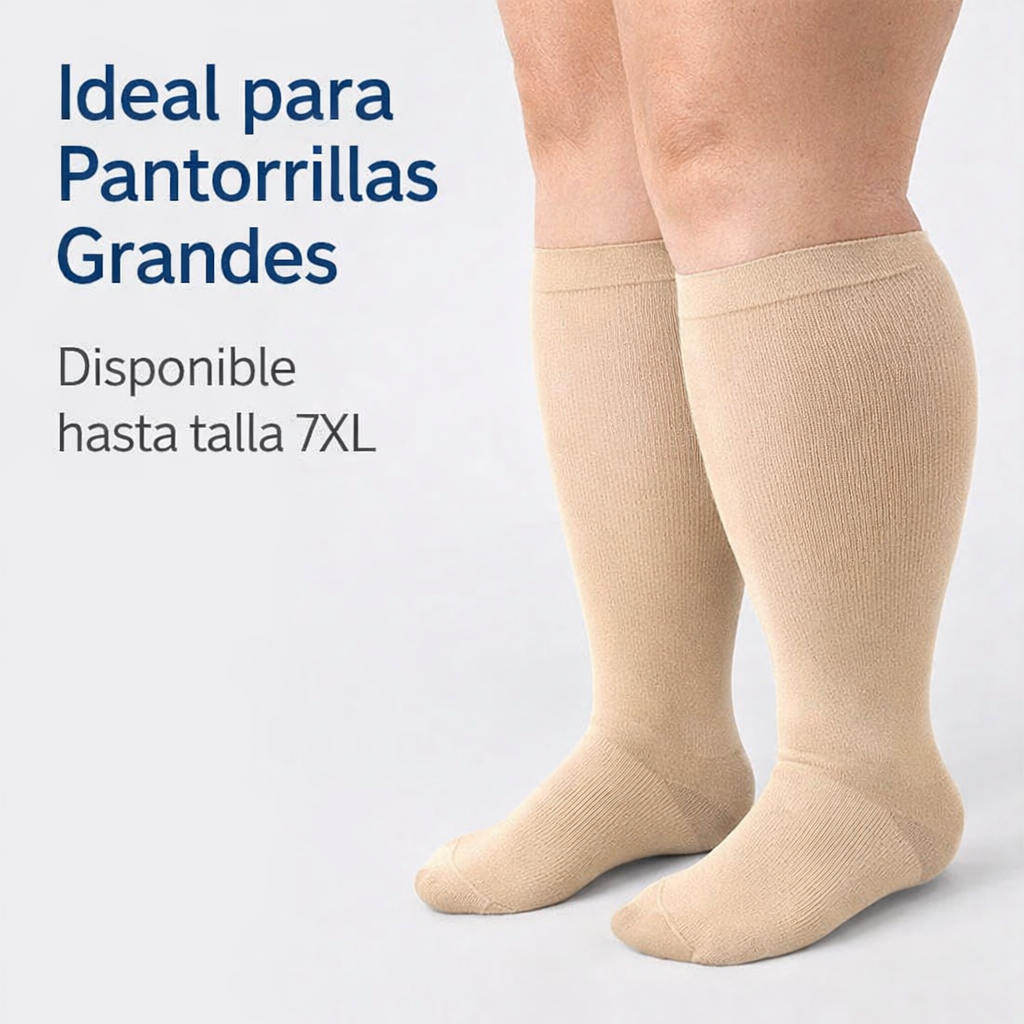 Flexi Compresión Plus – Máximo confort para pantorrillas grandes (hasta 7XL)