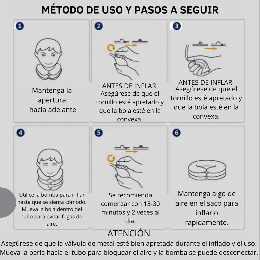 Dispositivo de tracción cervical con cabo manual