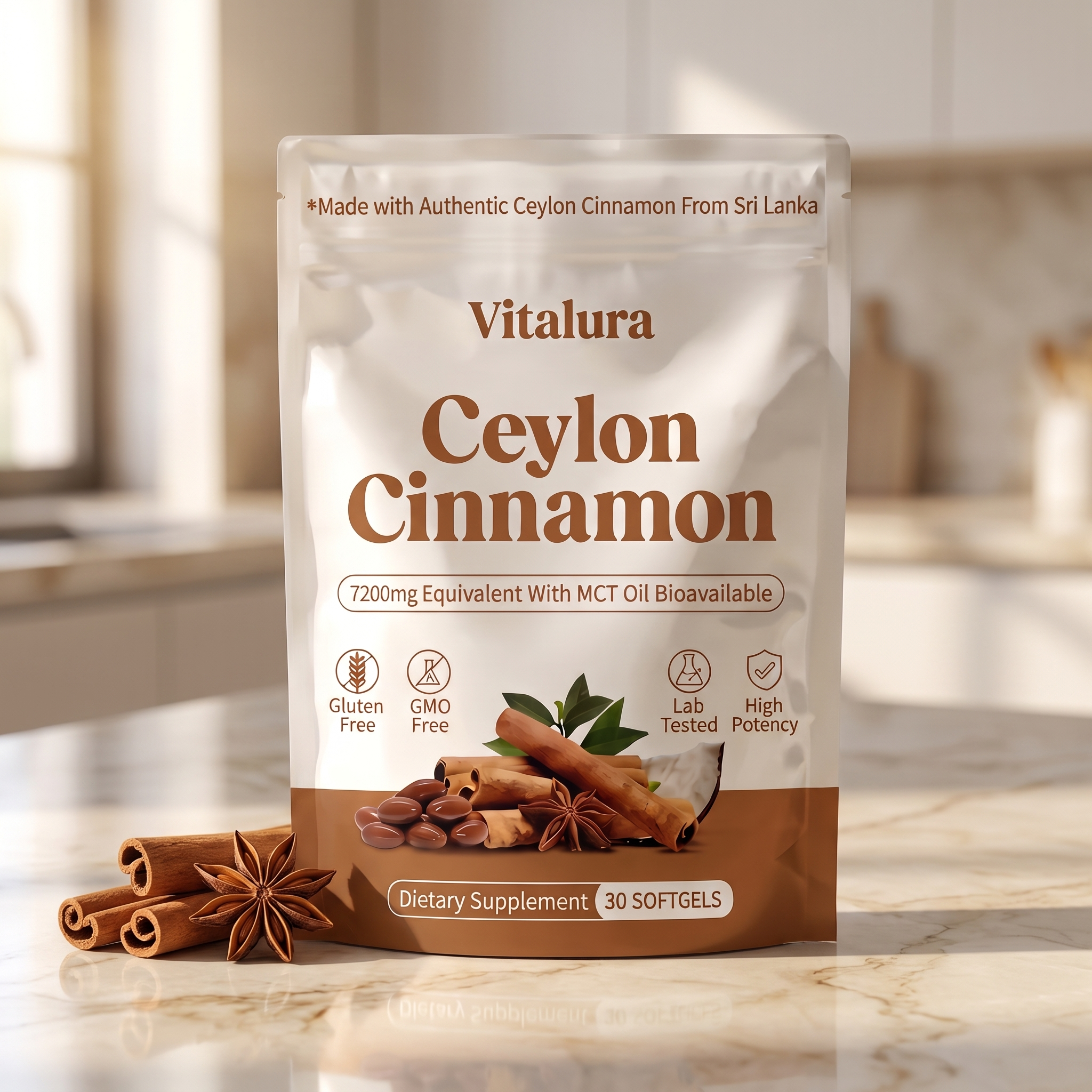 Cannella di Ceylon 7200 mg + Olio MCT